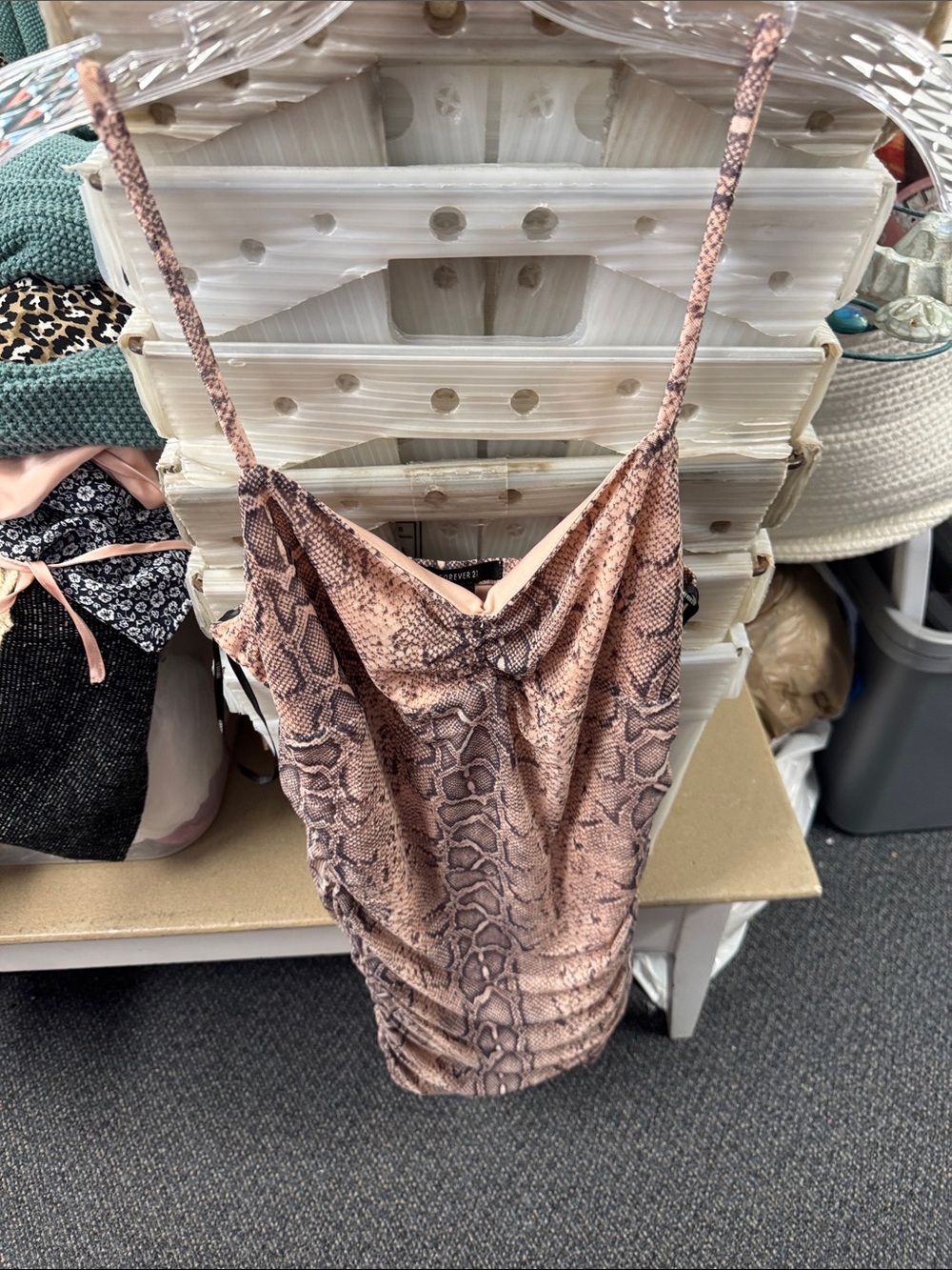 Forever 21 snake print dress L // 071038